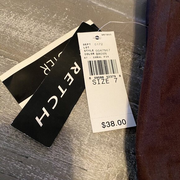 A. Byer Pants Cropped Women’s Size 7 Junior’s Mid Rise Brown Ladies New - Picture 5 of 7